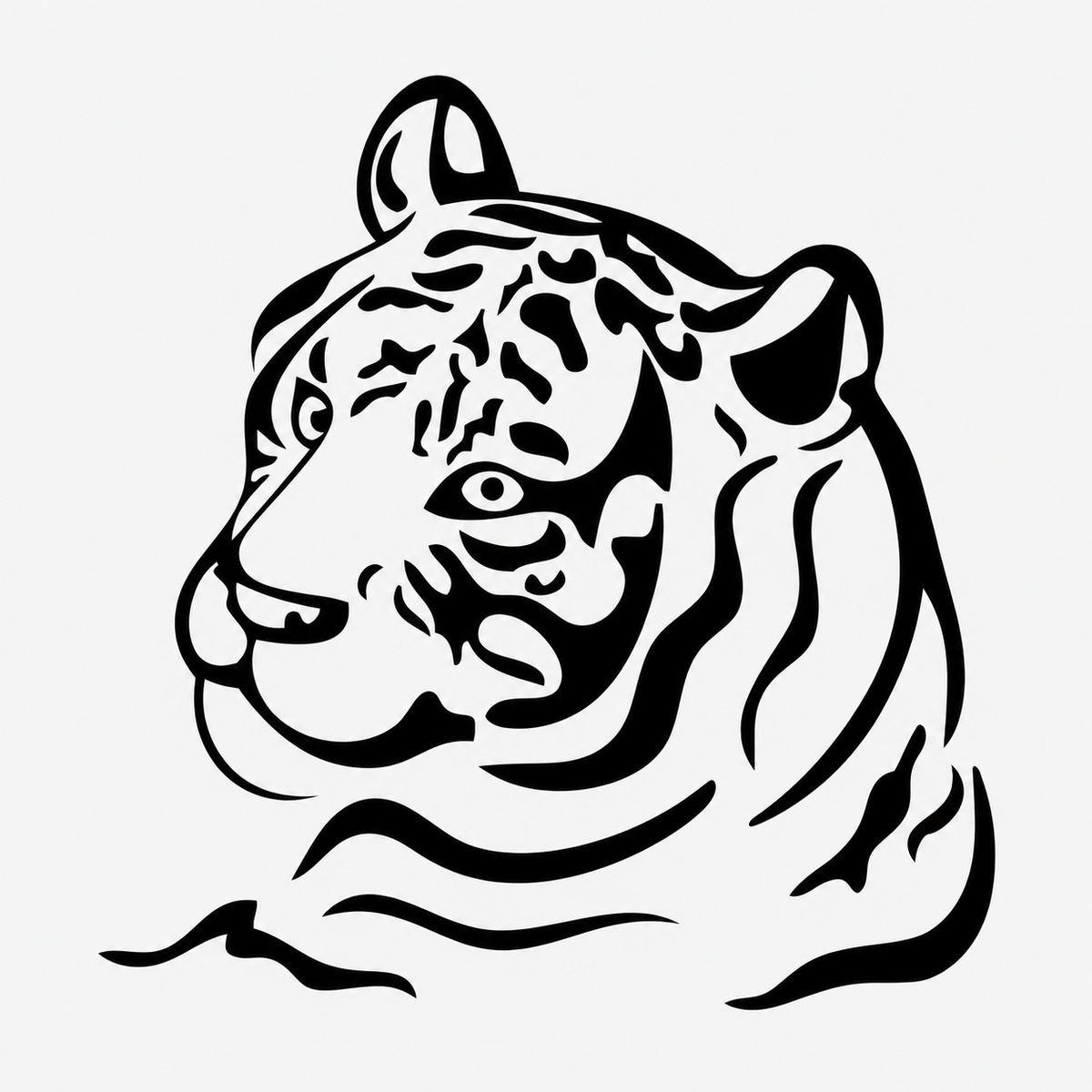 Pegatina Cabeza de tigre
